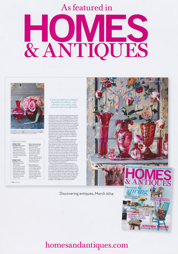 AS FEATURED IN HOMES AND ANTIQUES MAGAZINE